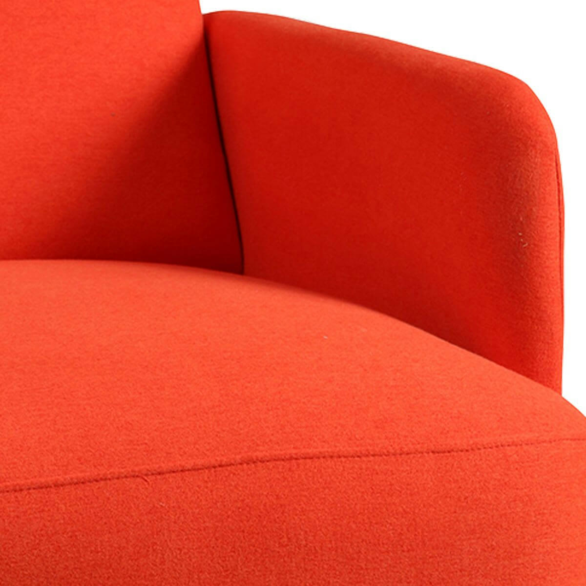 TEODORE - Fauteuil  rembourré tissu orange
