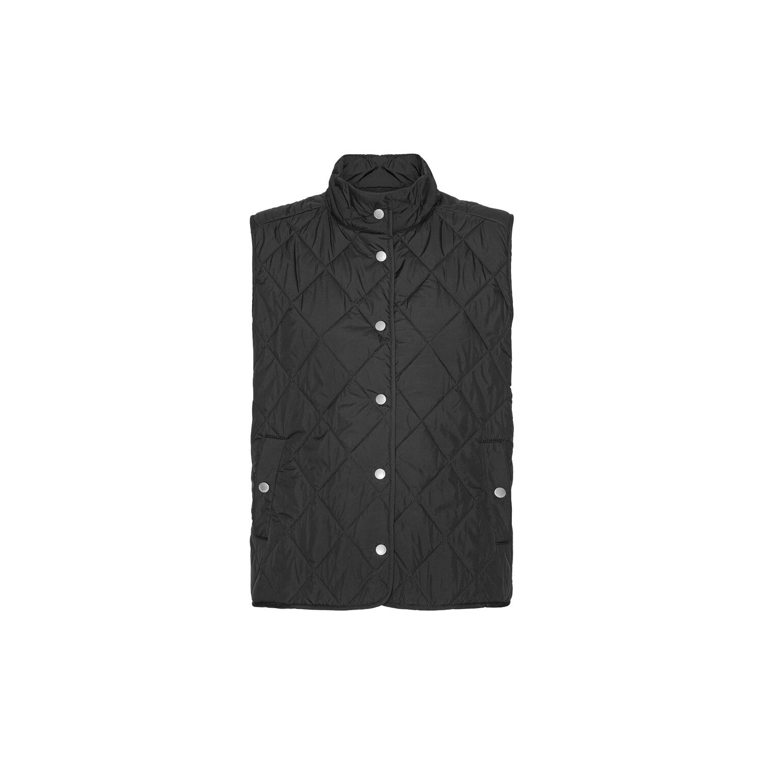 Quilted Short Vest, dark indigo