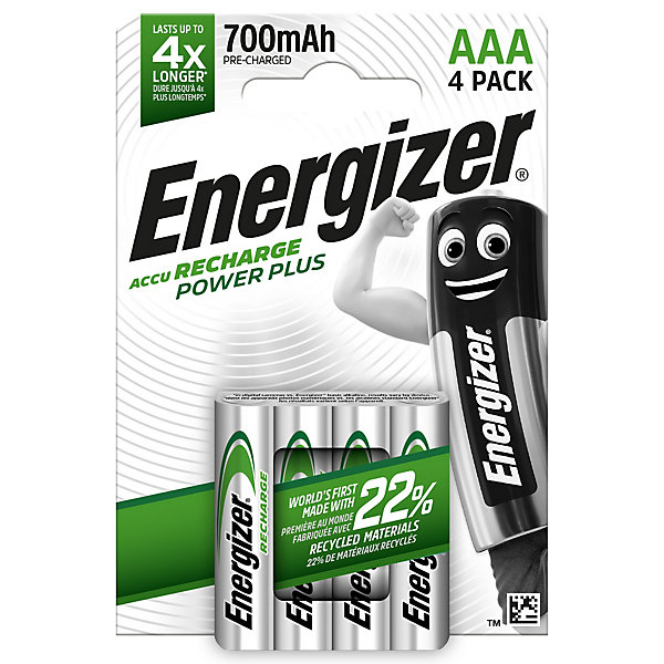 4 Piles AAA LR3 rechargeables accu Power Plus Energizer