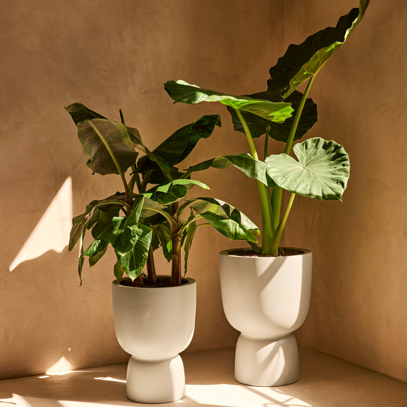 Elho Amber Coupe 35 - Linnen wit - L 35 x B x H 49 cm - Binnen en Buit