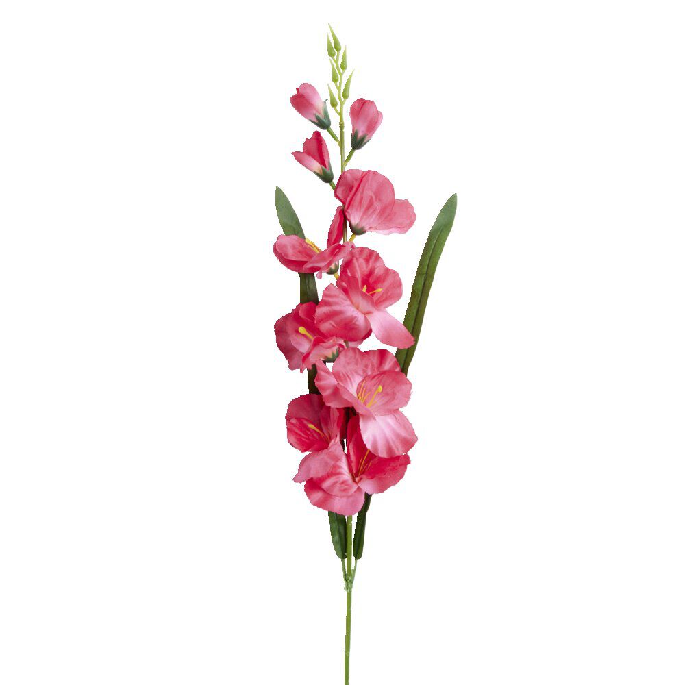 Fleurs artificielles glaïeul rose ou fuschia 1 tige L75cm - 2 modèles