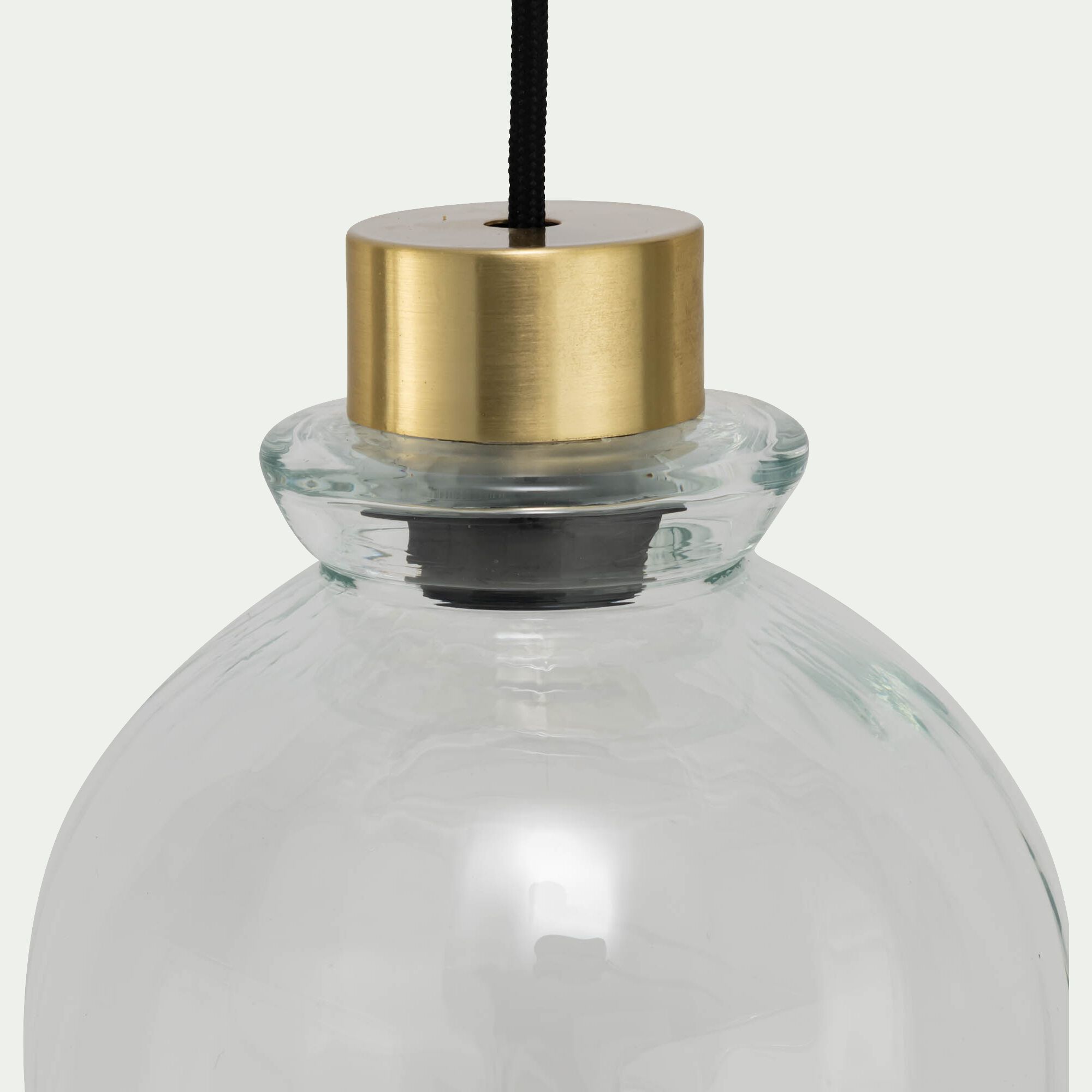 RAVELLO - Suspension électrifiée en verre D24,5cm - transparent