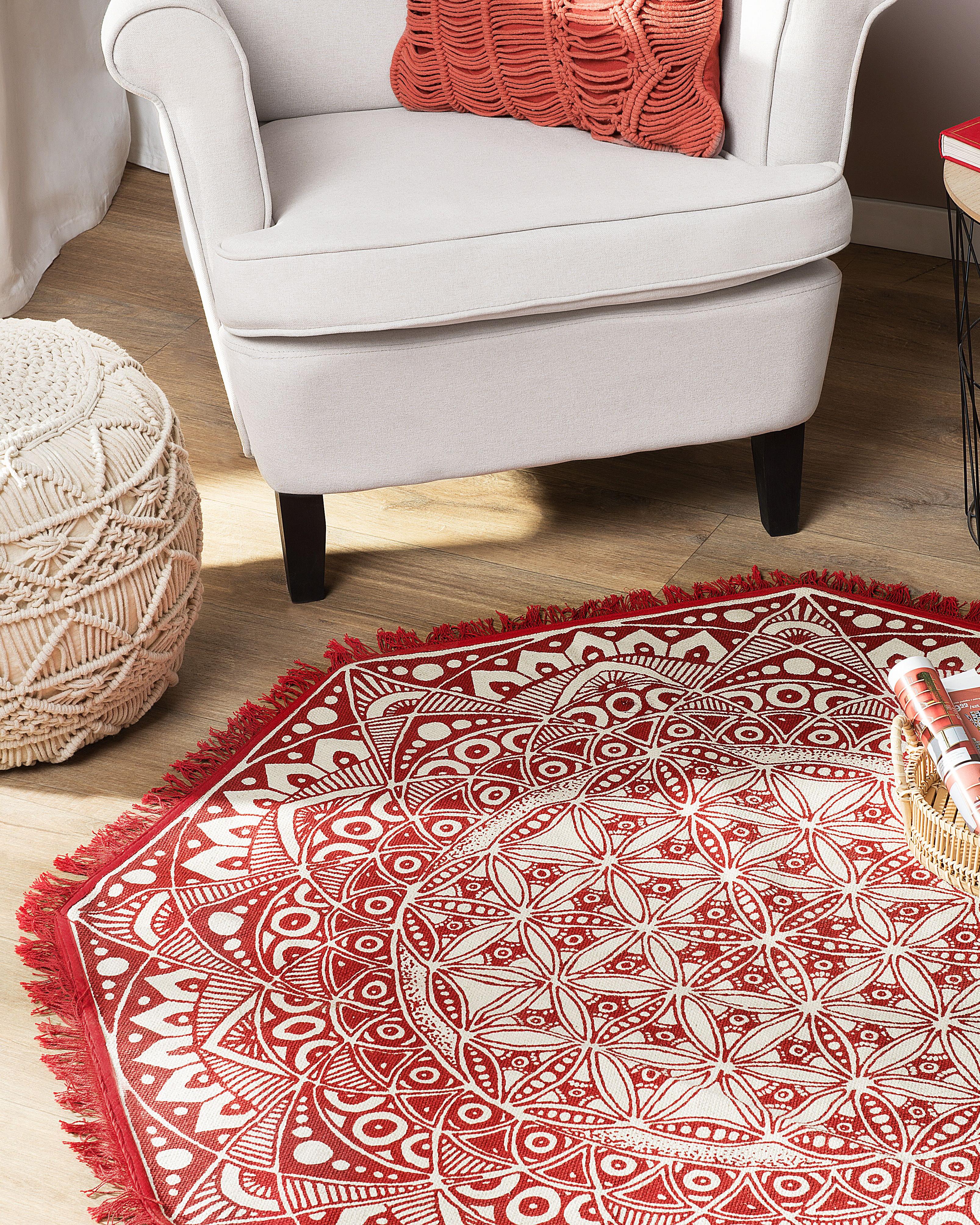 Rug MEZITILI Red ? 120 cm Cotton