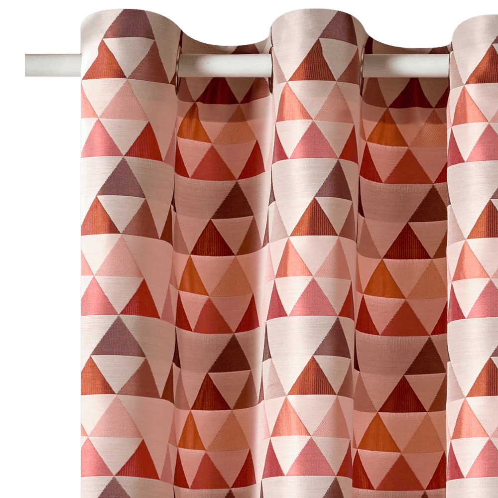Rideau NILS coloris rose vintage 140 x 250 cm