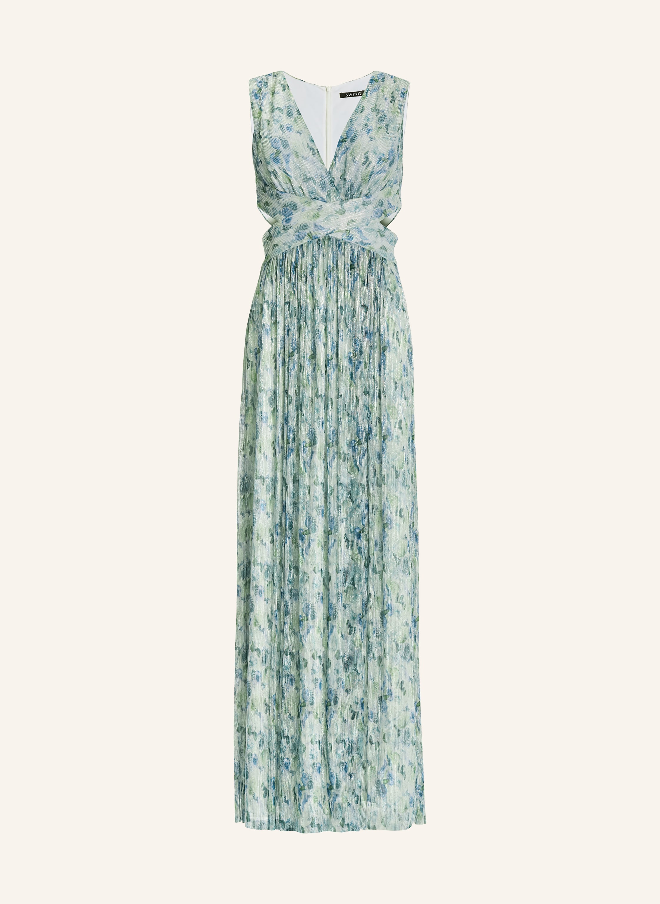 SWING Abendkleid mit Glitzergarn und Cut-outs