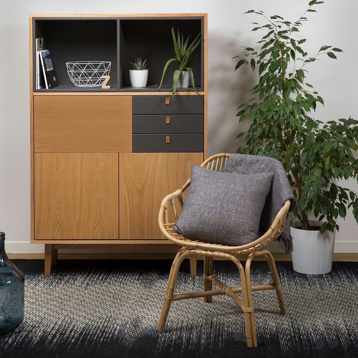 TARA - Fauteuil rotin naturel