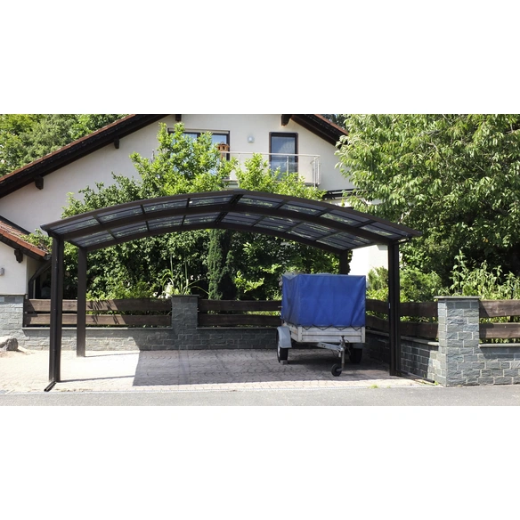 Doppelcarport »Portoforte«, Typ 80, Außenmaß BxT: 542,3 x 495,4 cm, braun