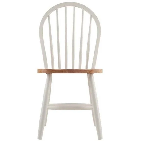 Winsome Windsor White and Natural Solid Wood Chair Set, RTA - 2 Piece