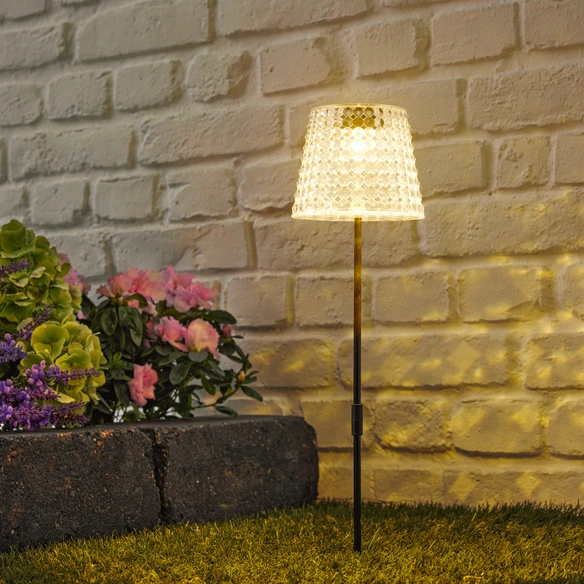 LED-Solarleuchte »Dalera«, ØxH:12,5 x 57,5 cm, bronzefarben, inkl. Dämmerungssensor