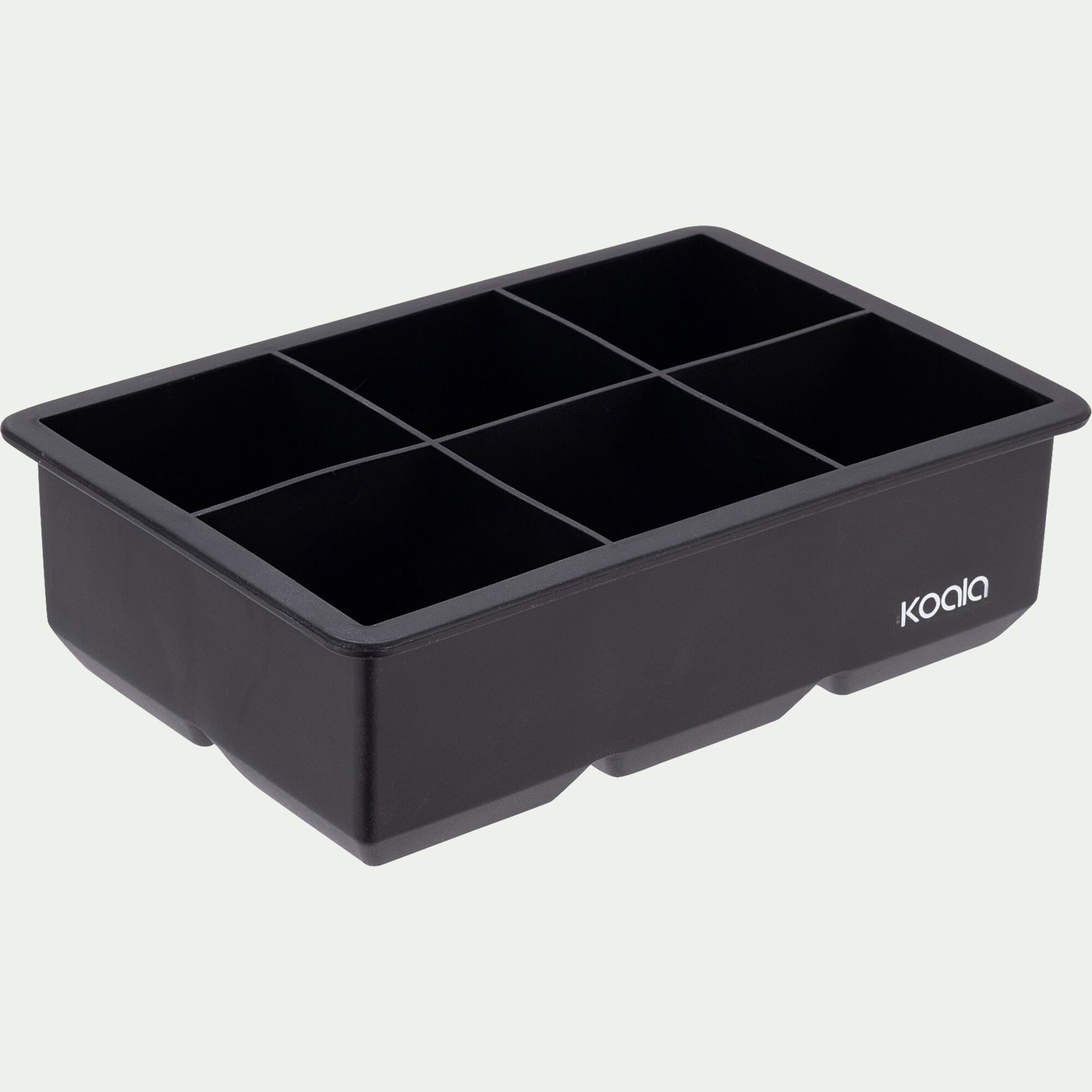 KOALA - Moule pour 6 glaçons carrés en silicone - noir