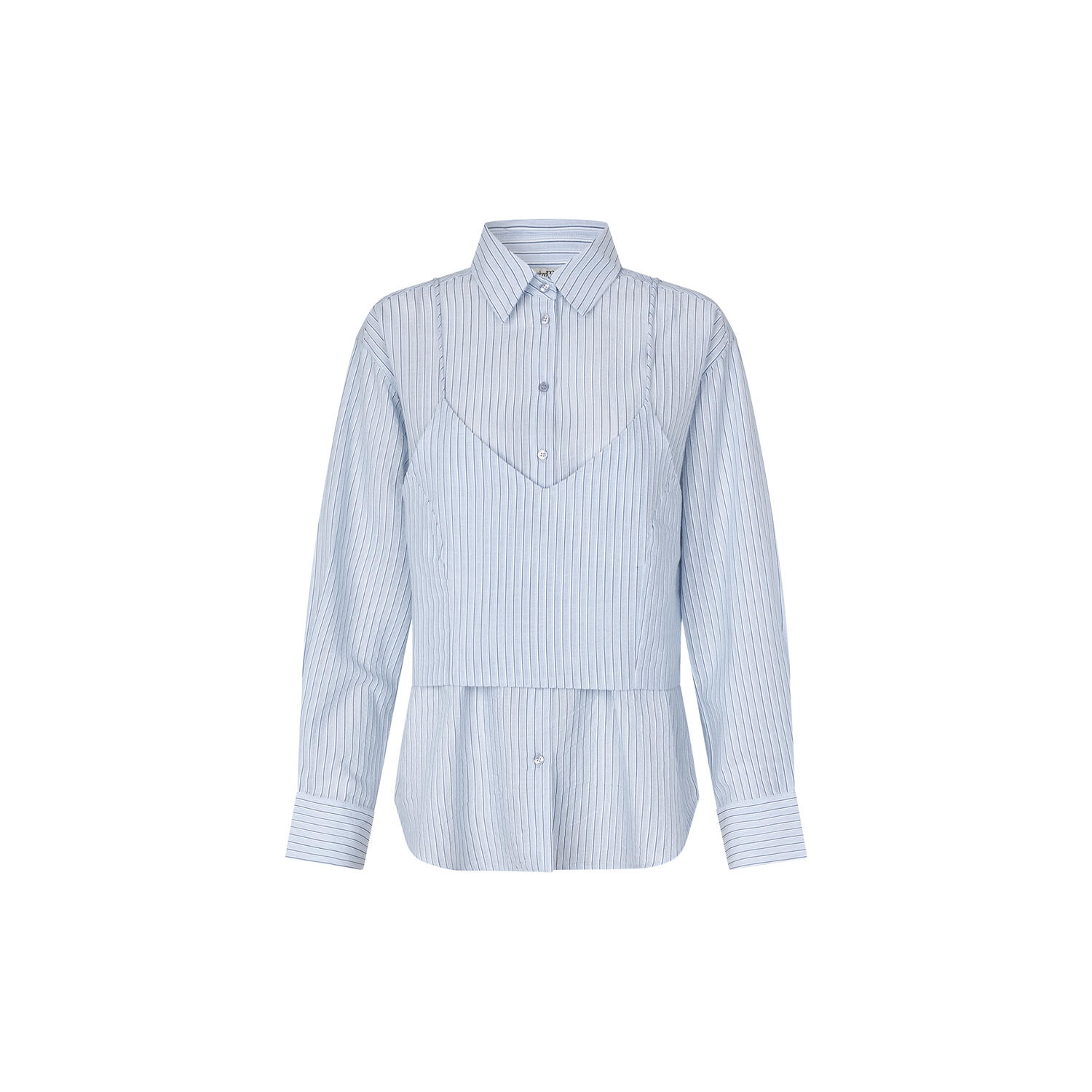 Aulora-M Blouse, light blue white stripe