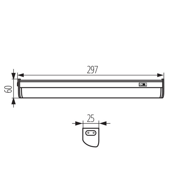 Oprawa podszafkowa LL RILAK LED CCT 6W 66689 LightLogic listwa biały zmian
