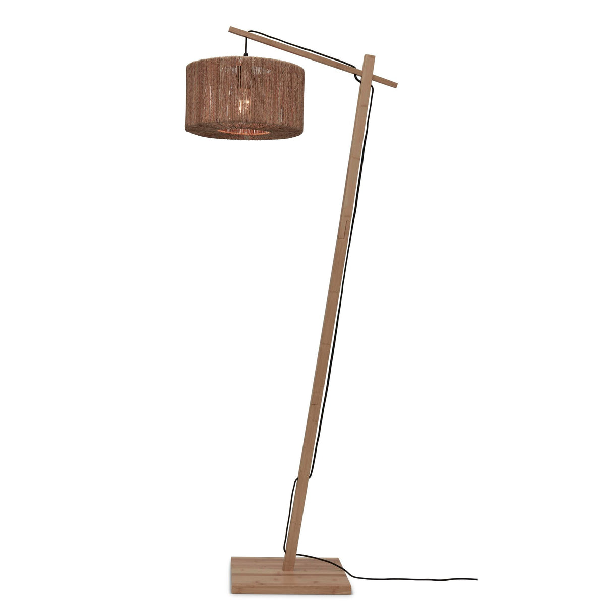 GOOD&MOJO vloerlamp Iguazu - bruin - Ø40cm