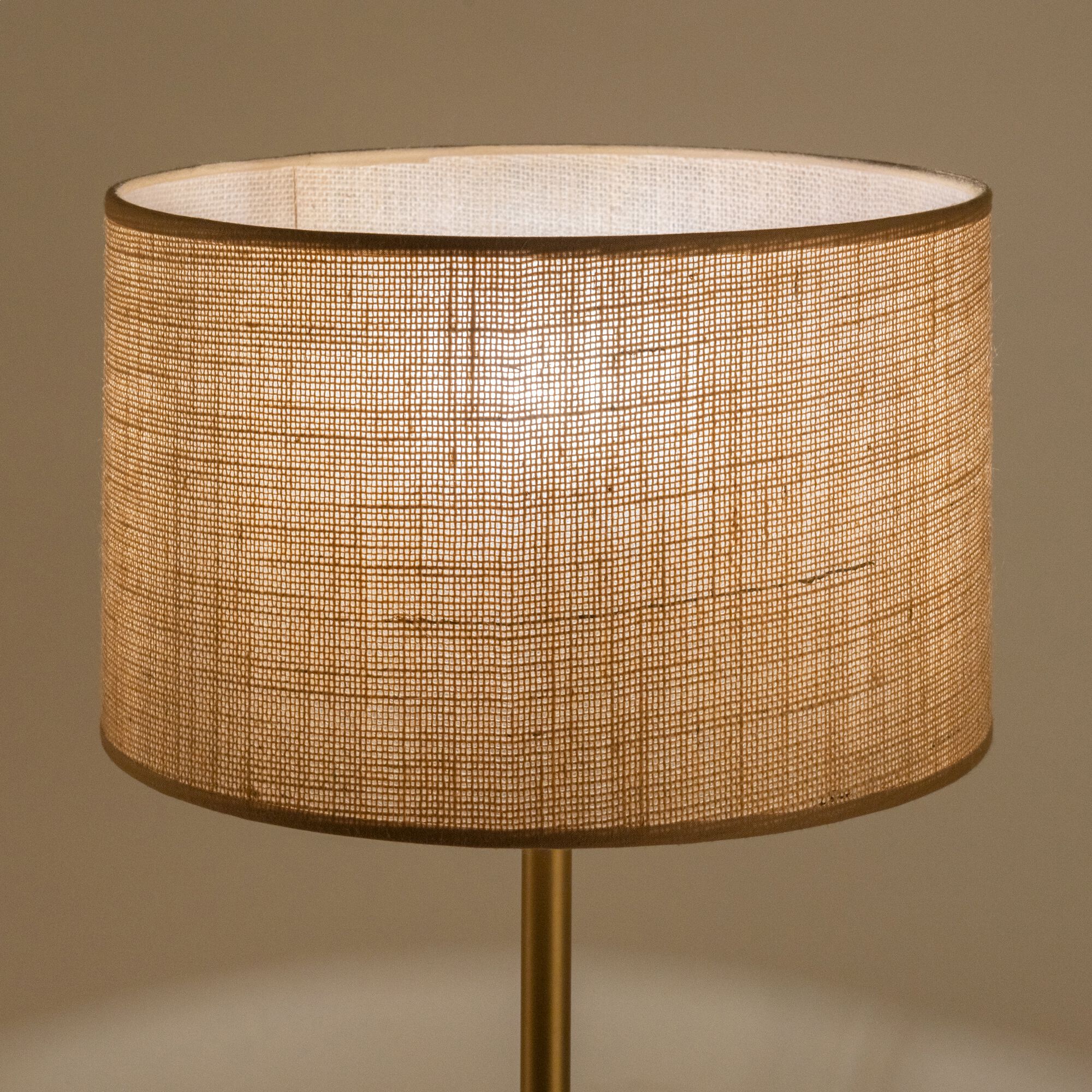 LOUISE - Abat-jour cylindrique en cotonette D28cm - beige