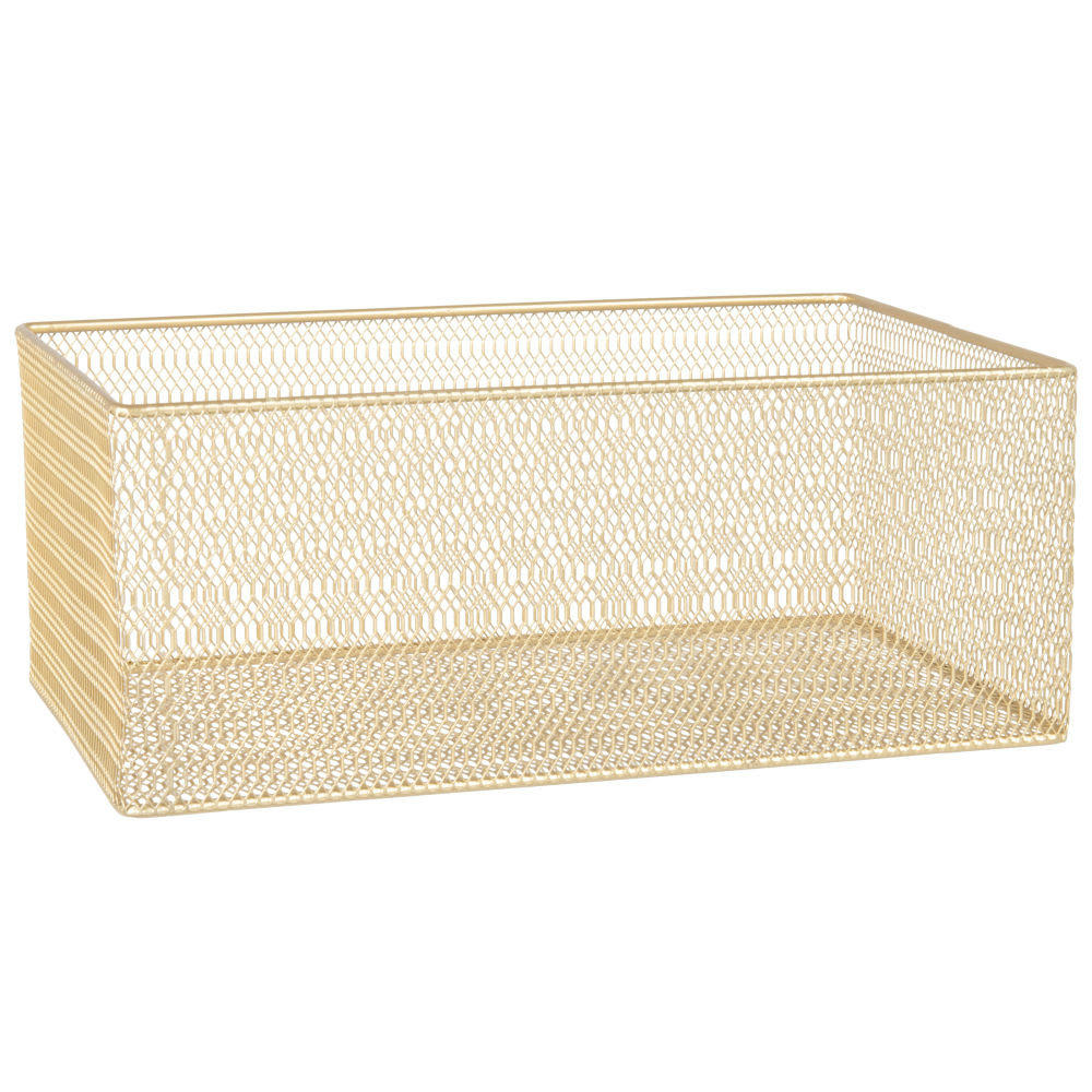 - Panier filaire doré