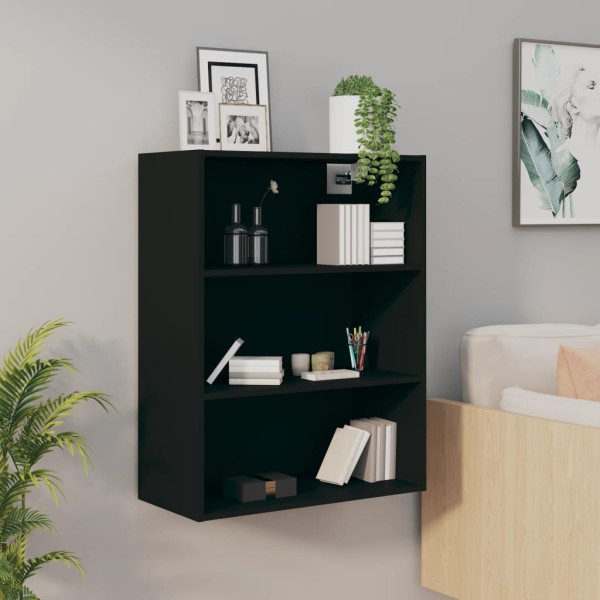 VidaXL Szafka wisząca czarna 69,5x32,5x90 cm