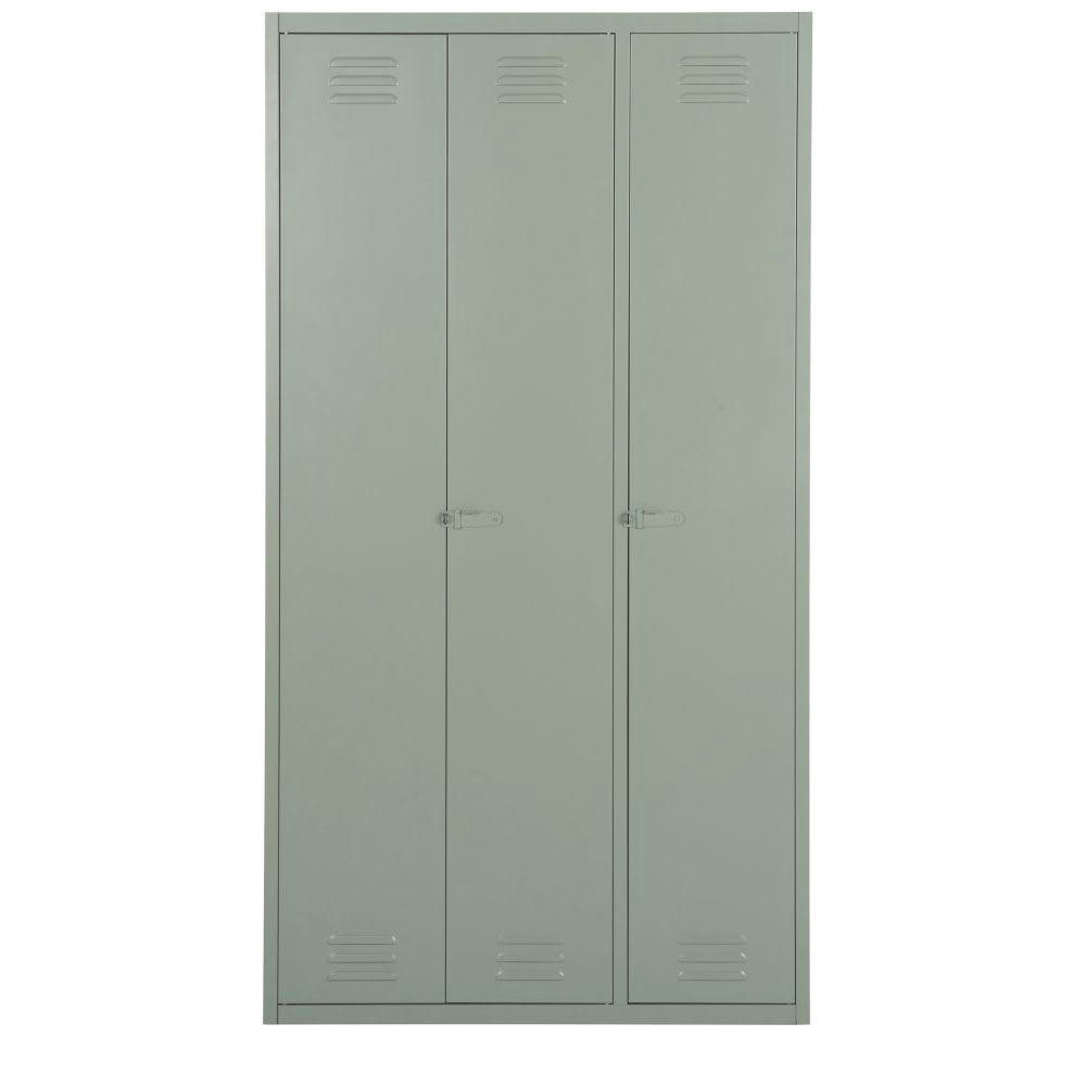Chilham - Vestiaire 3 portes en métal vert