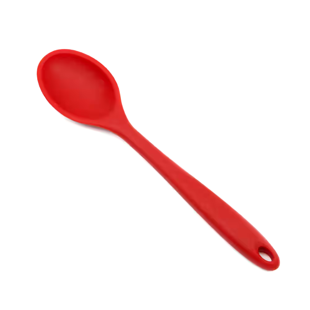 MASTER Chef Silicone Slotted Spoon, Red, 10.6-in