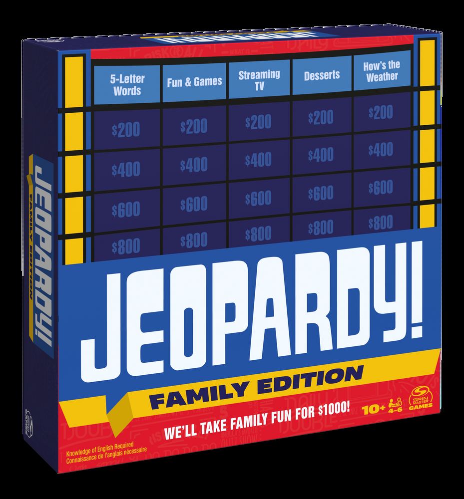 Jeopardy Family-Edition Trivia Board Game, Ages 10+