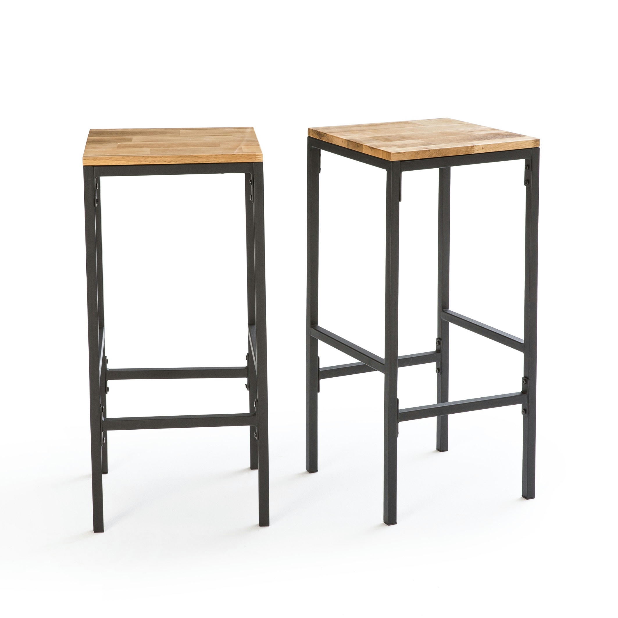 Lot de 2 tabourets de bar hauts, Hiba