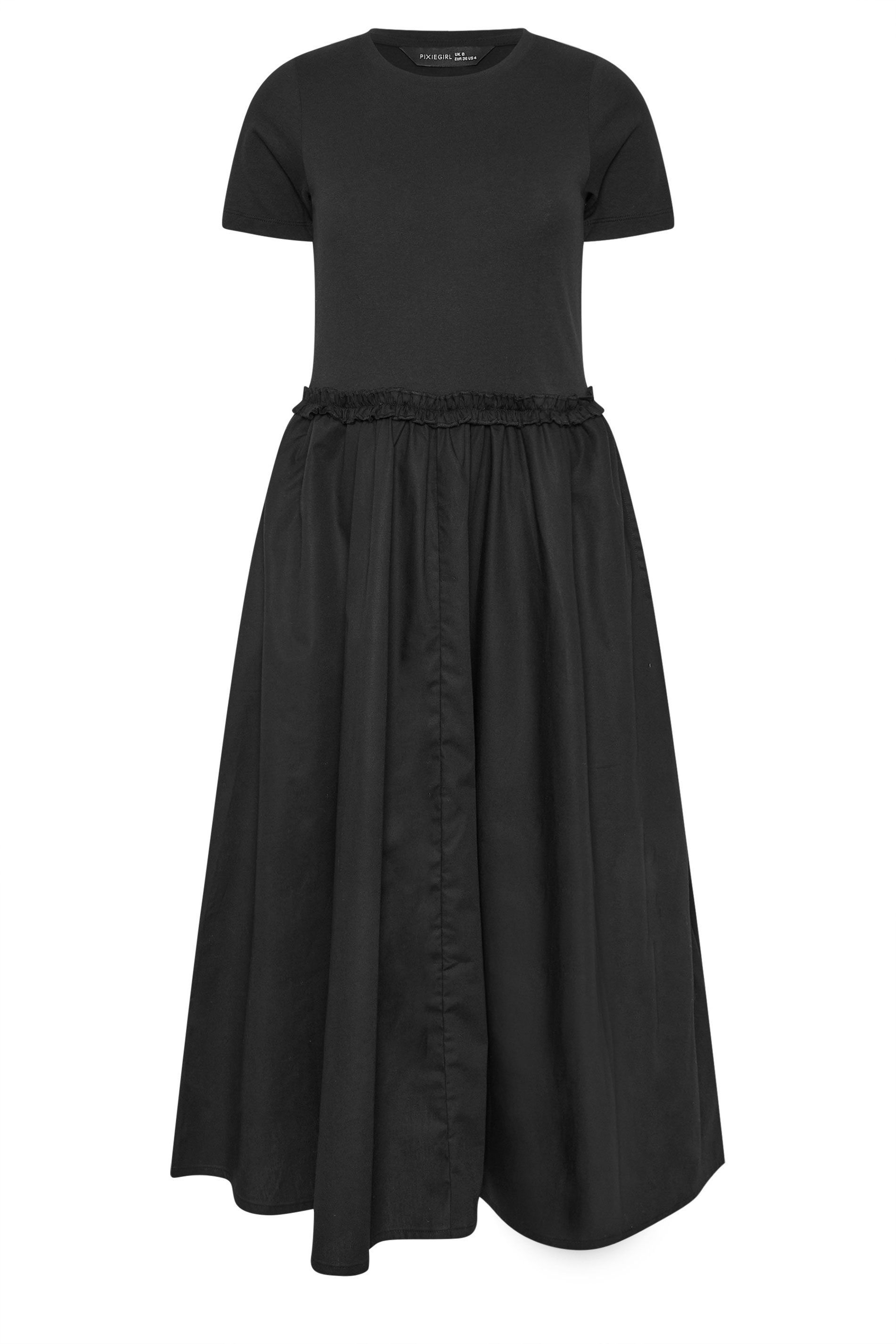 PixieGirl Petite Mixed Ruffle Midi Dress