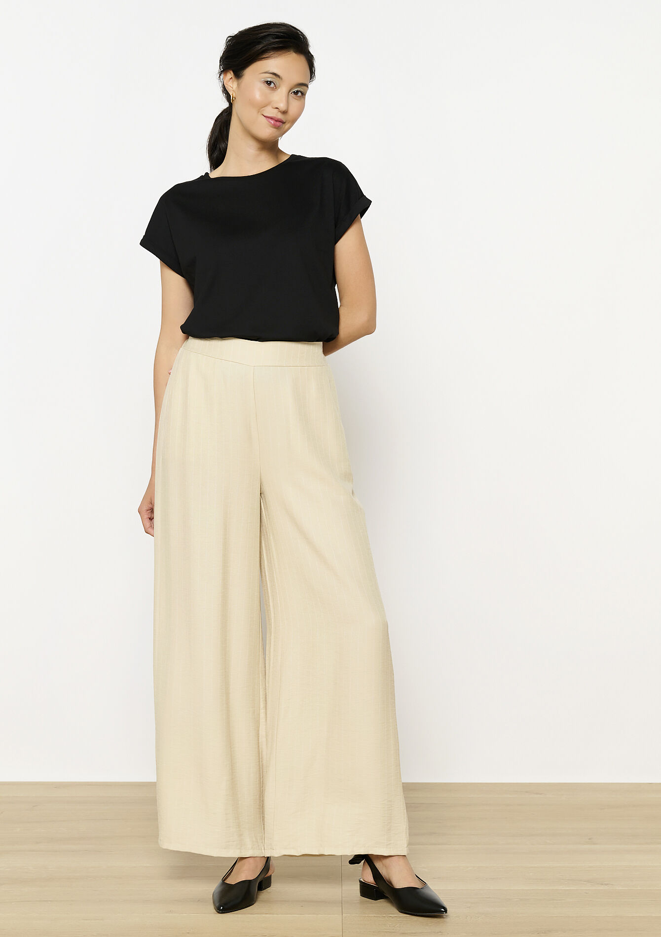 Luchtige broek met streep