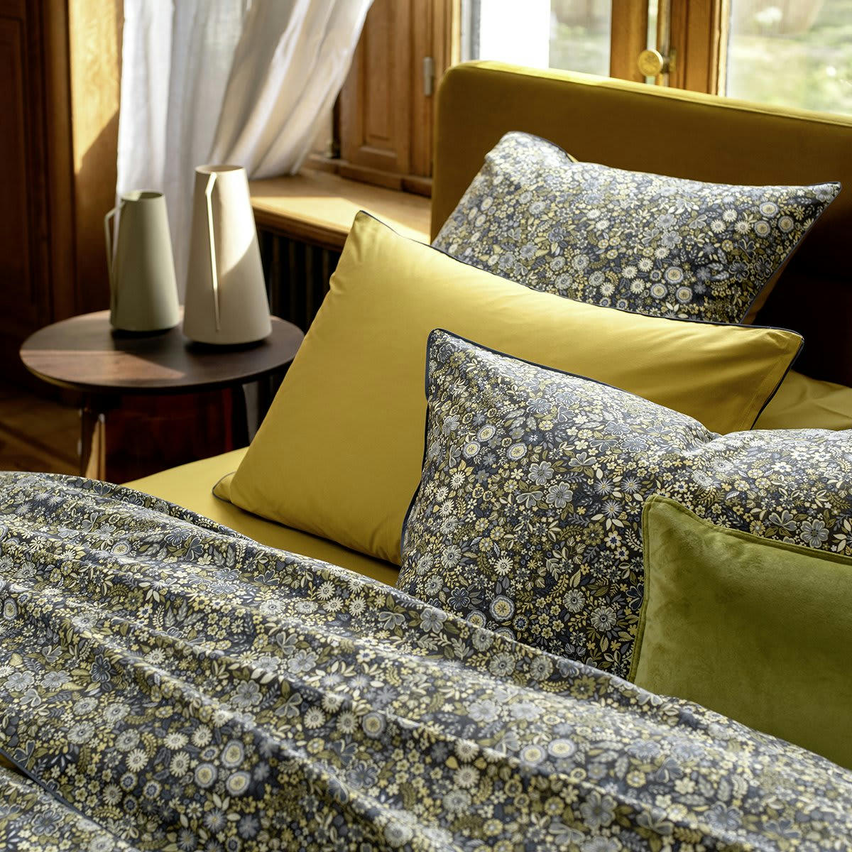 AUJOURD'HUI - Taie d'oreiller percale jaune 50x75 cm