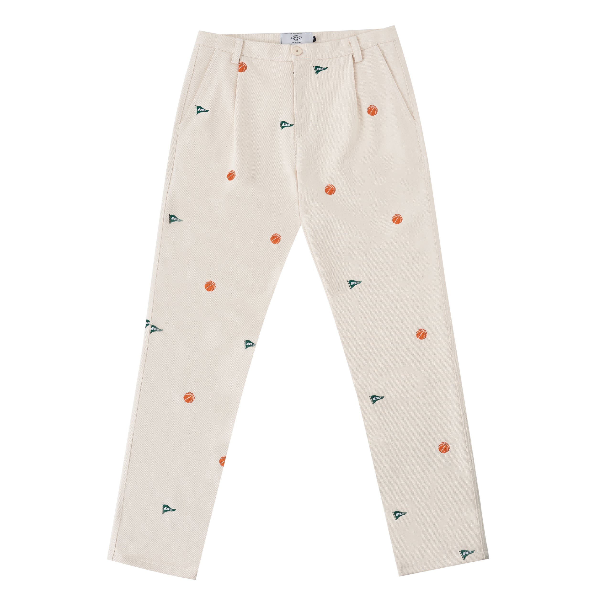 Sanjo Embroidery Heritage Pants // Ecru