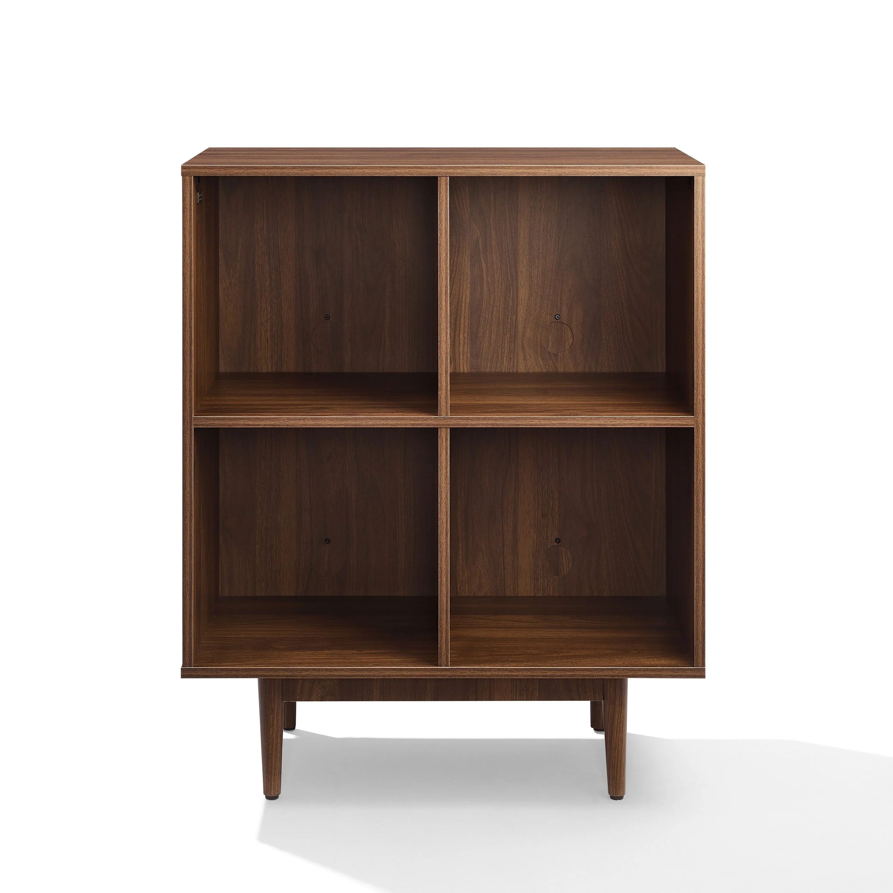 Crosley Liam 4 Cube Record Storage Media Stand Walnut