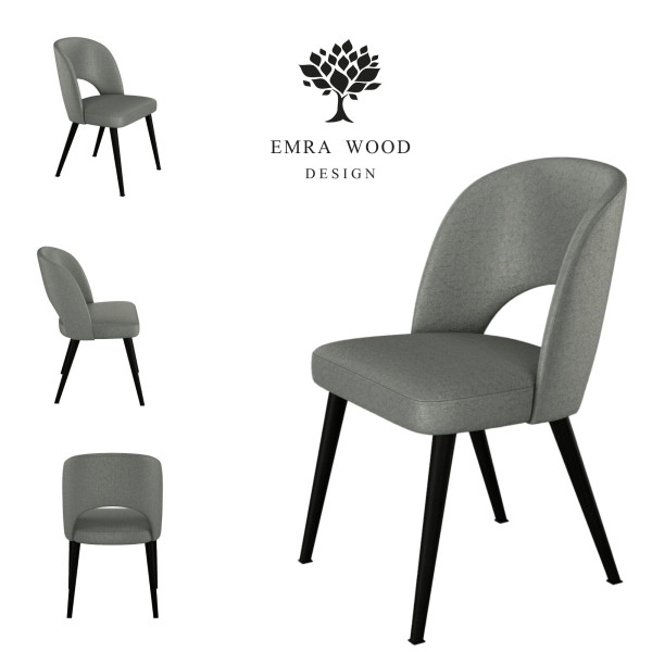 Emra Wood Premium KR-5 krzesło tk. OPALINE 11 czarny