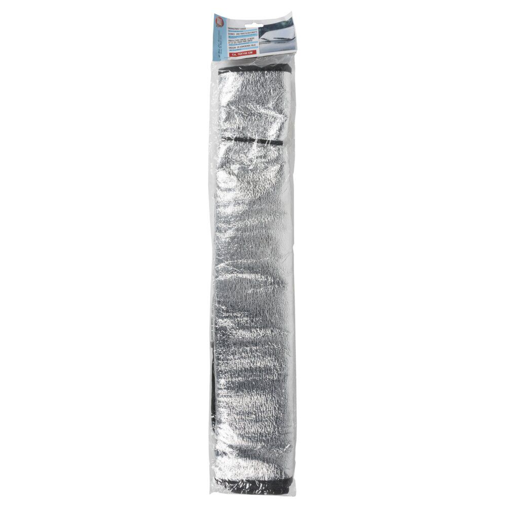 Protège pare-brise à rabats int/ext soleil givre neige en aluminium 150x70xép0,7cm