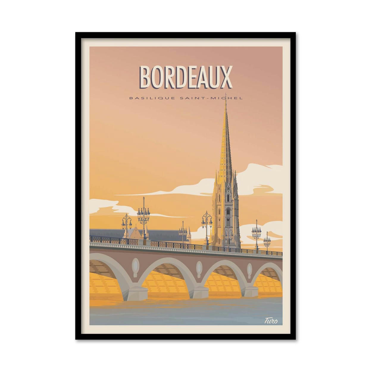 TUROMEMORIESSTUDIO - BORDEAUX - TUROMEMORIESSTUDIO - Affiche d'art 30 x 40 cm