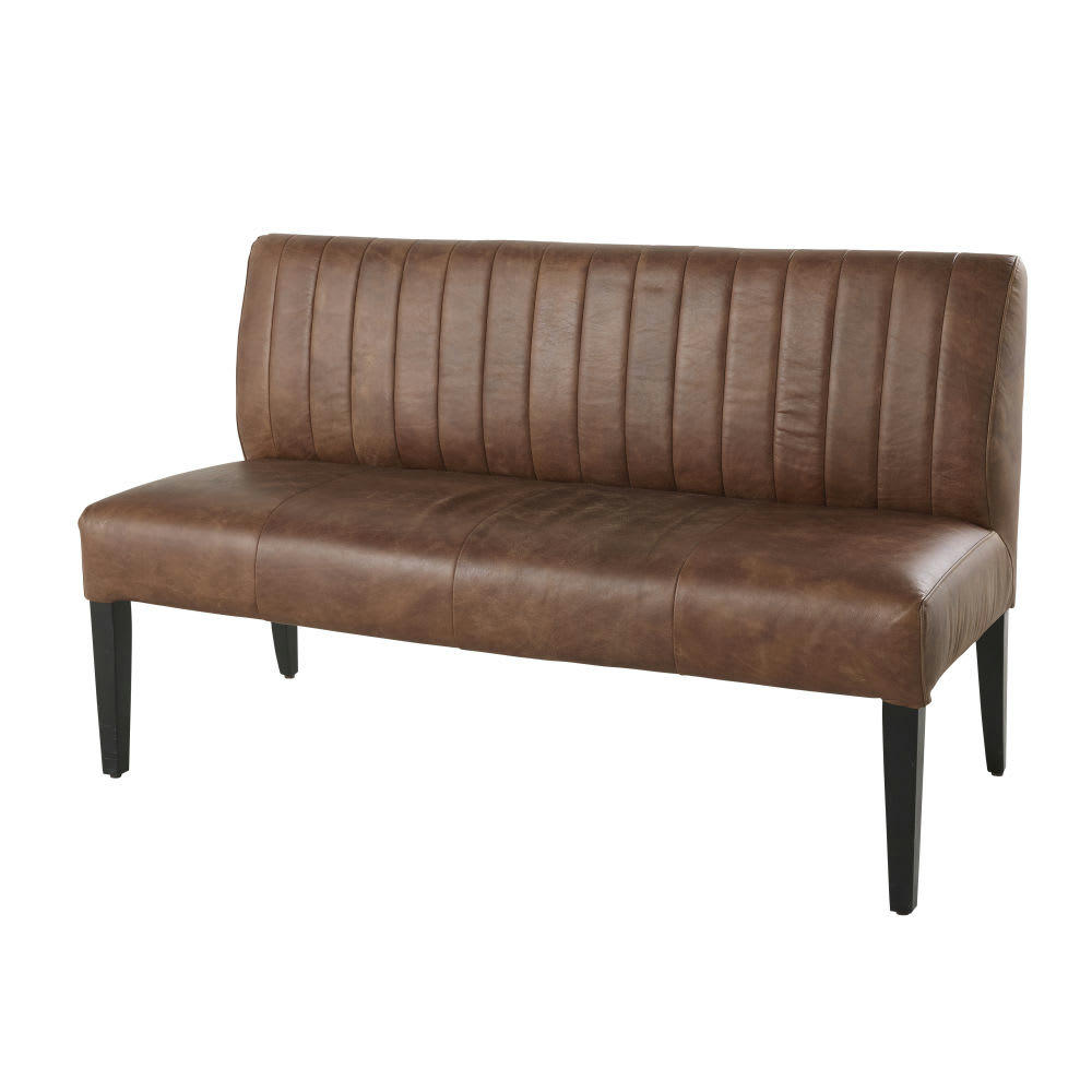 Hyannis BUSINESS - Banquette professionnelle 2 places en cuir marron