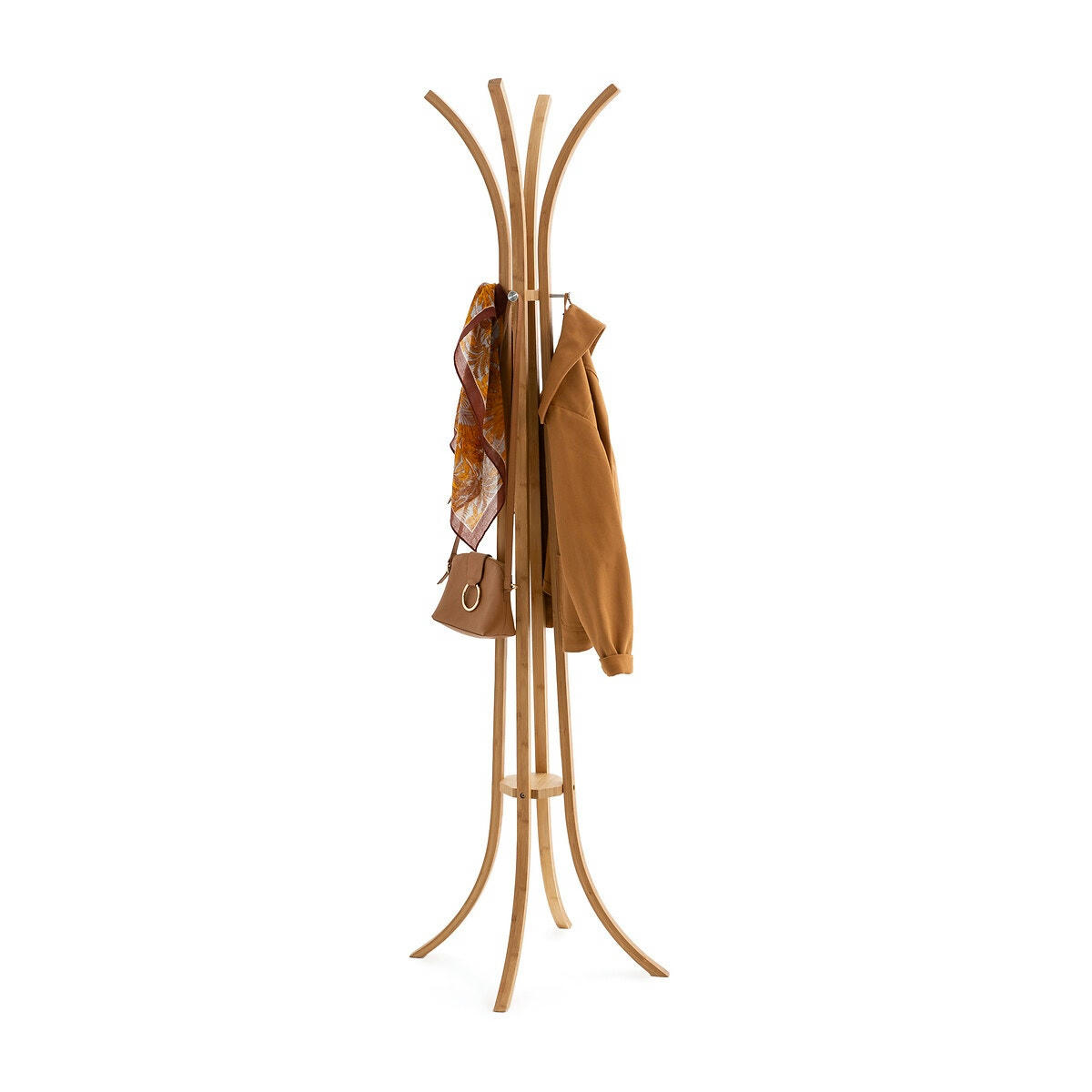 Porte manteaux Teepi 4 branches sur pied, bambou