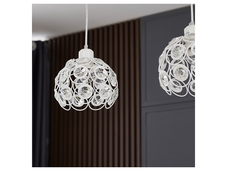 Lampa wisząca Florence stalowa biała