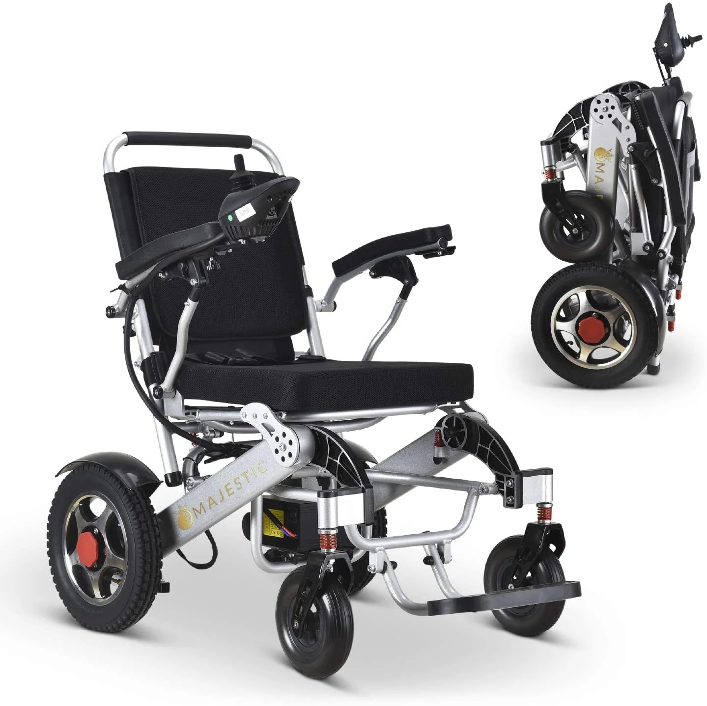 2020 Model Wide Seats Fold  Travel Lightweight Wheelchair Motor Motorized Wheelchairs Electric Silla De Ruedas Power Wheelchair Power Scooter Aviation Travel Safe Heavy Duty Mobility Aids Chair
