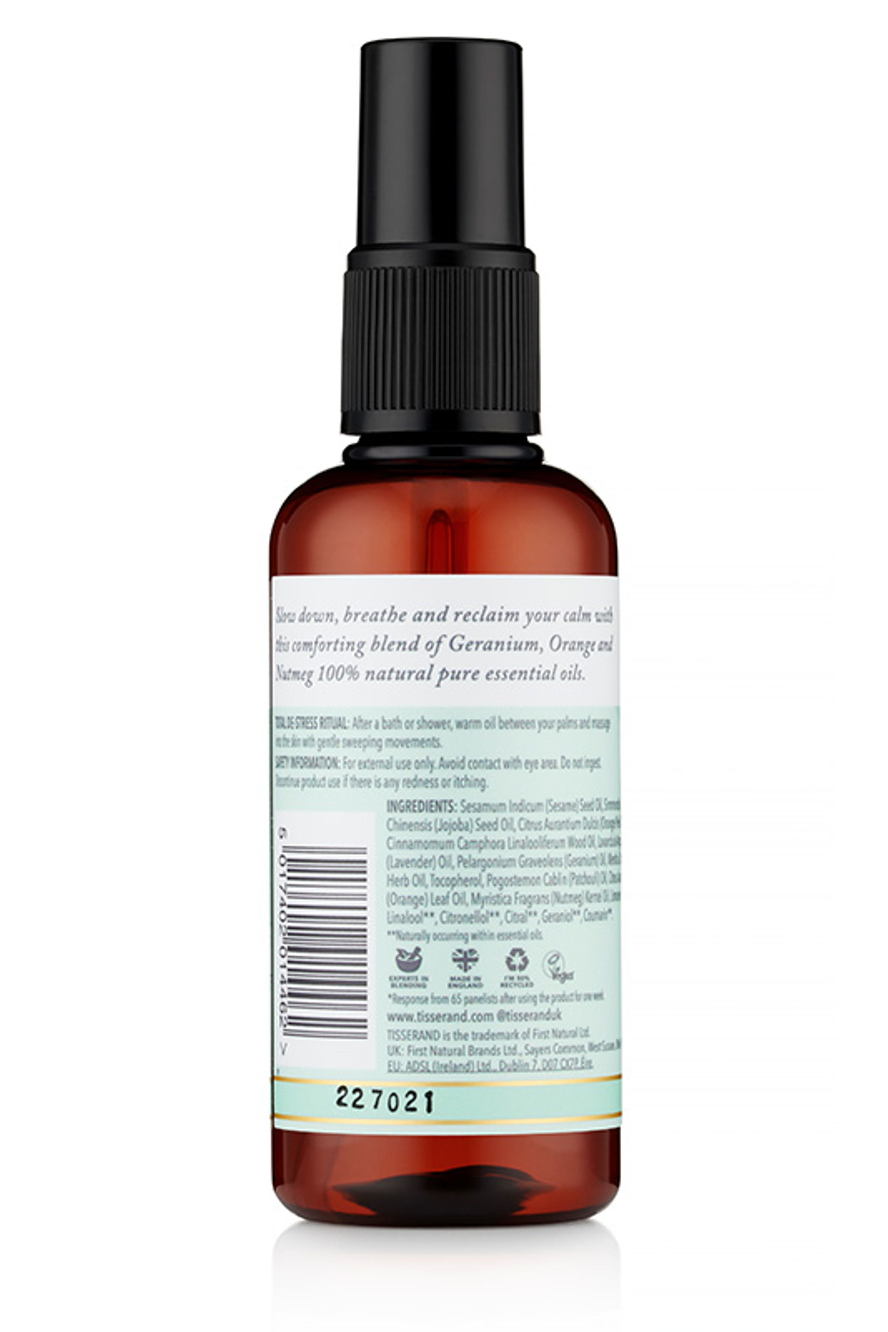 Tisserand Aromatherapy De-stress Body Massage Oil 100ml