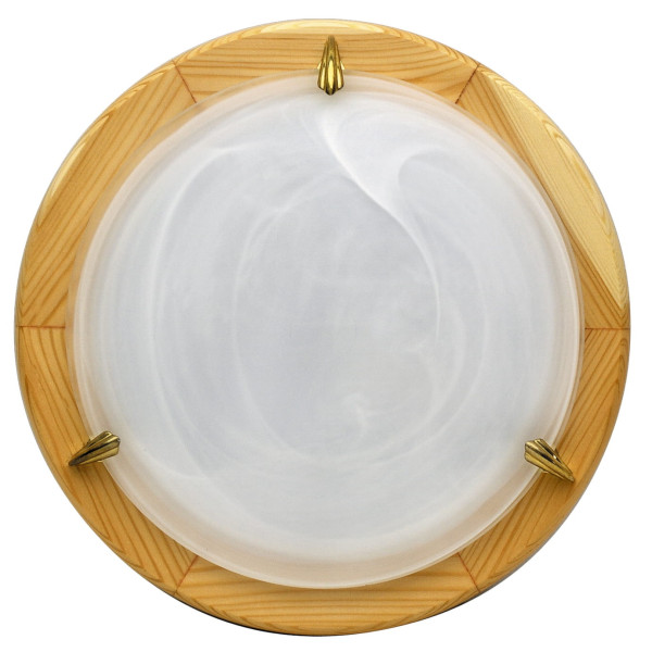 Plafonbiały okrągły 40cm ALABASTER 2xE27x40W IP20 Candellux