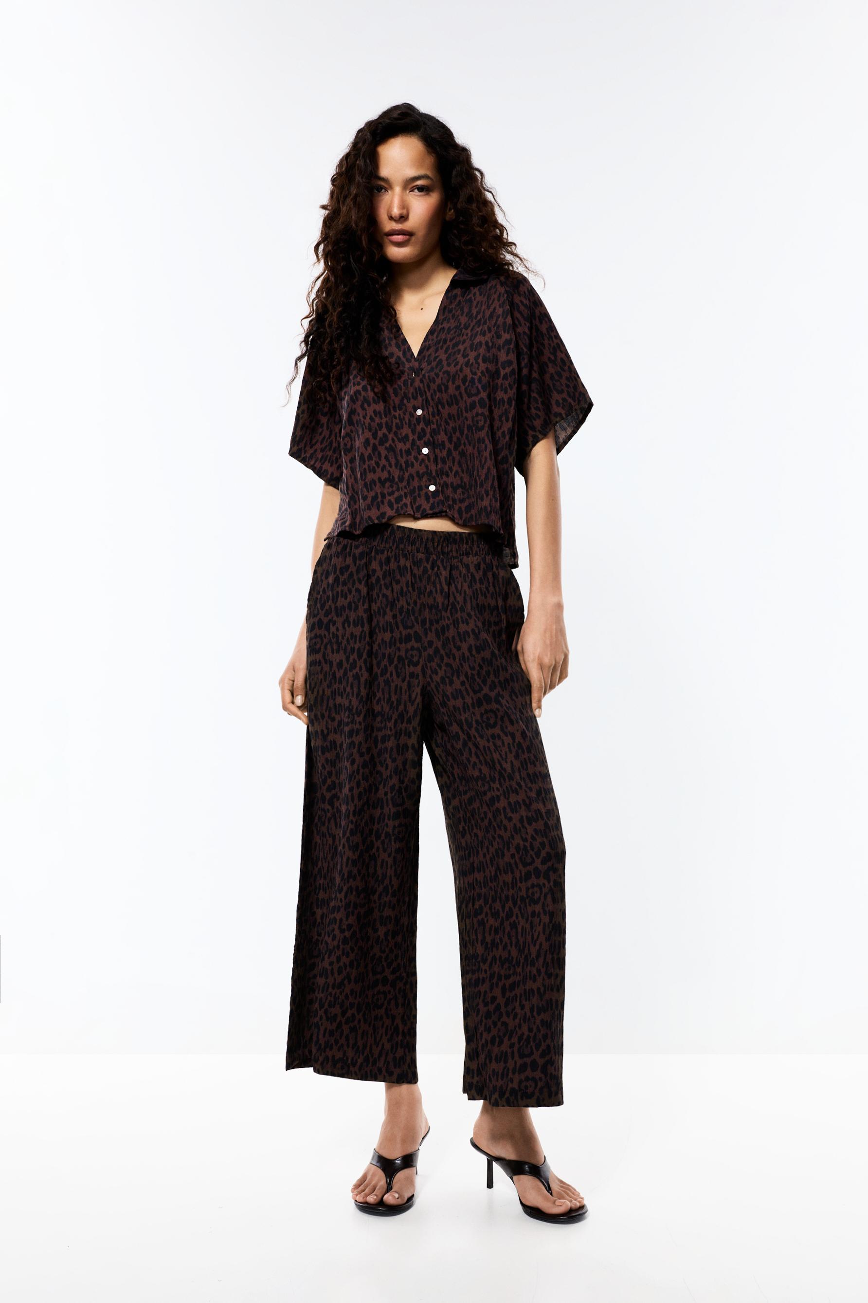 Pantalón culotte textura