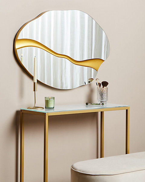 Miroir POIVRES 90 cm 60 cm Doré
