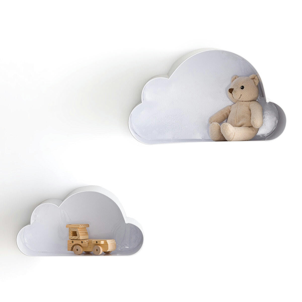Lot de 2 étagères murales métal nuage, Spacielle