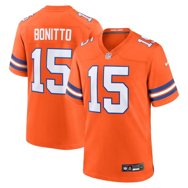 Nik Bonitto Denver Broncos Nike Alternate 2 Mile High Collection 1977 Throwback Game Jersey -  Orange