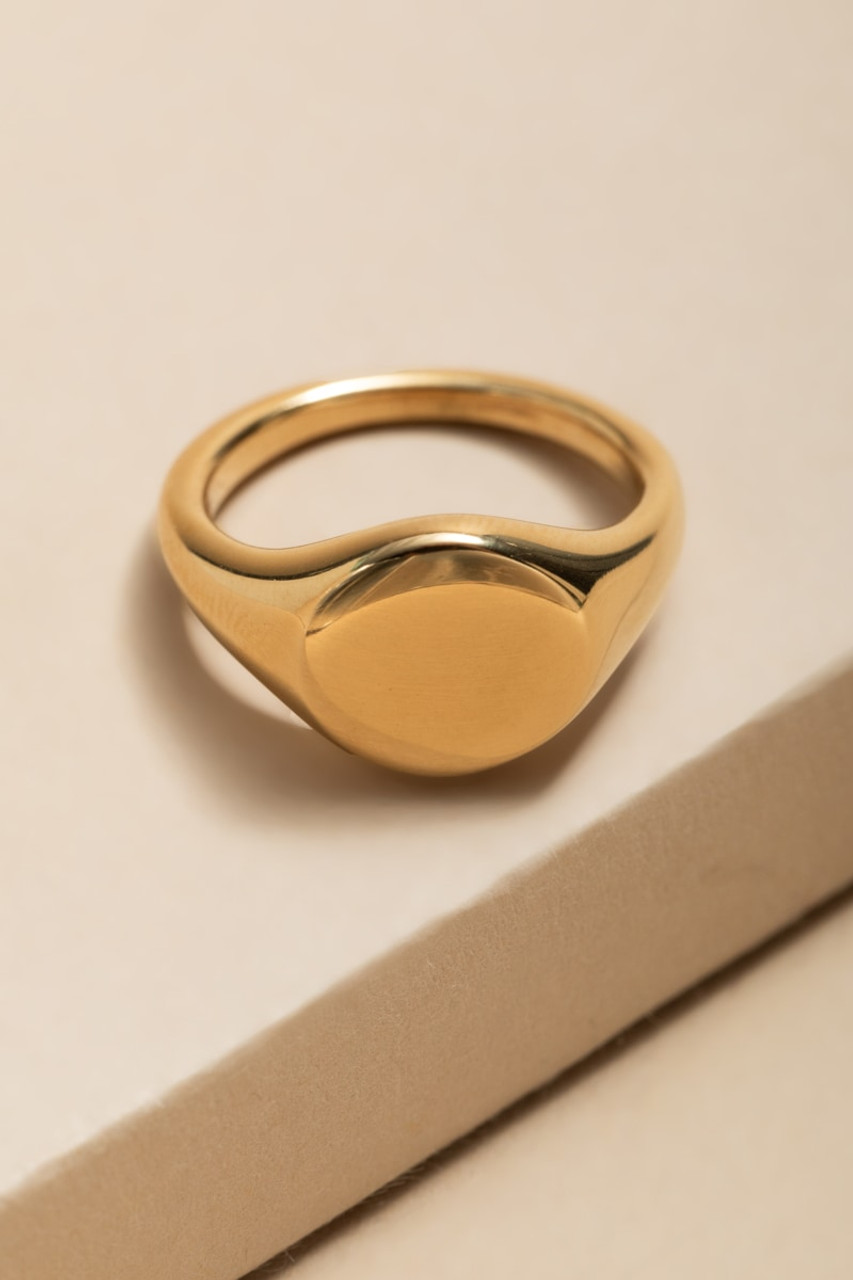 Jodie Stainless Steel Signet Ring