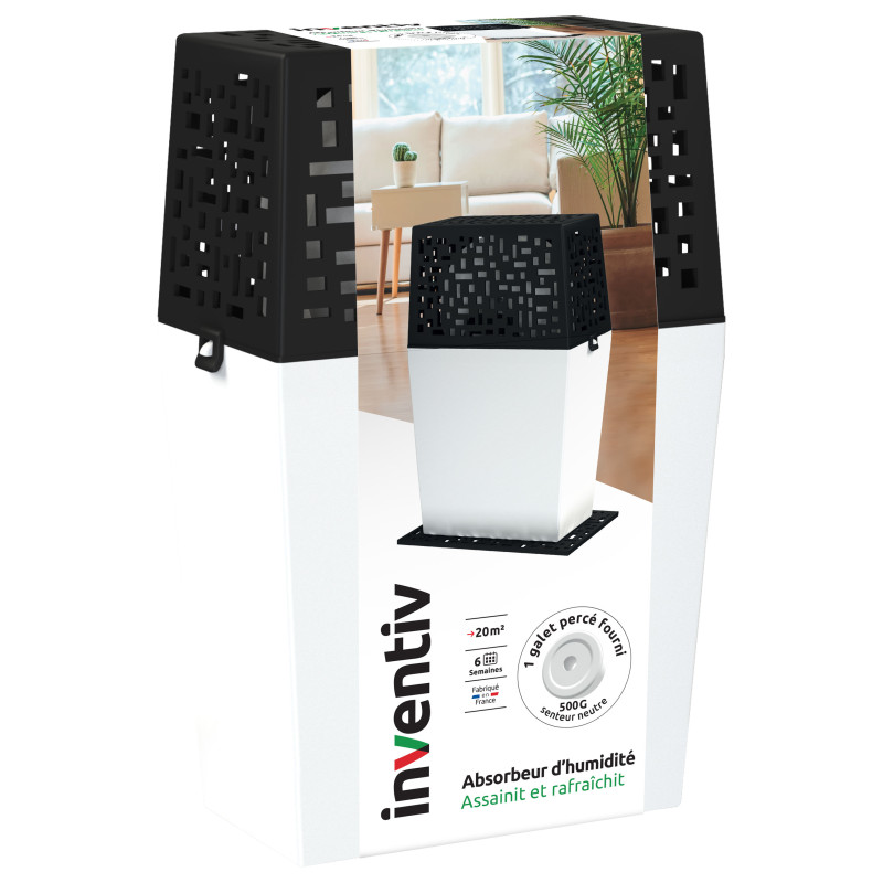 Absorbeur d'humidité Médium avec recharge 0,5 kg INVENTIV