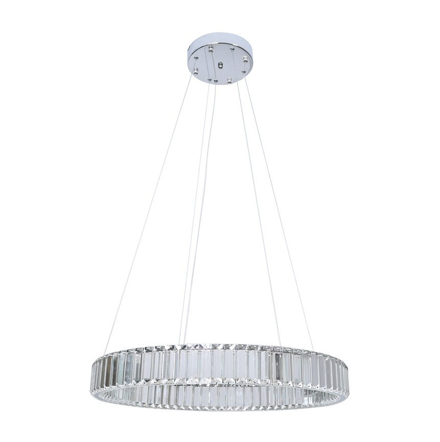 Klasyczny kryształowy Żyrandol SREBRNY RING K9 Ø60CM