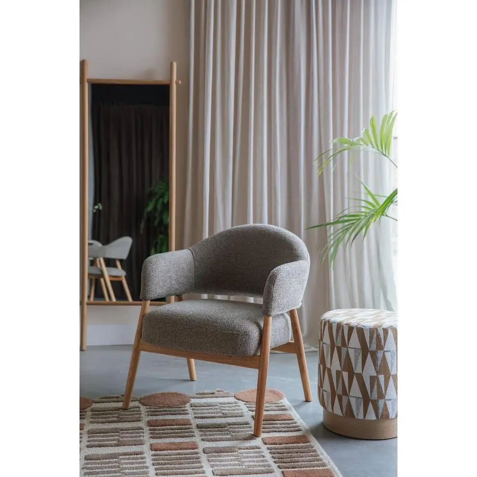 Puur - Clay fauteuil hout - donkerbruin