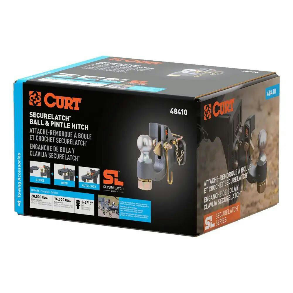 CURT SecureLatch Ball & Pintle Hitch (2-5/16-in Ball, 20,000-lb)