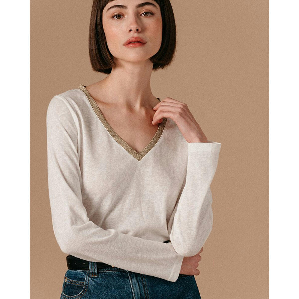 T-Shirt  Lewis manche longue col V