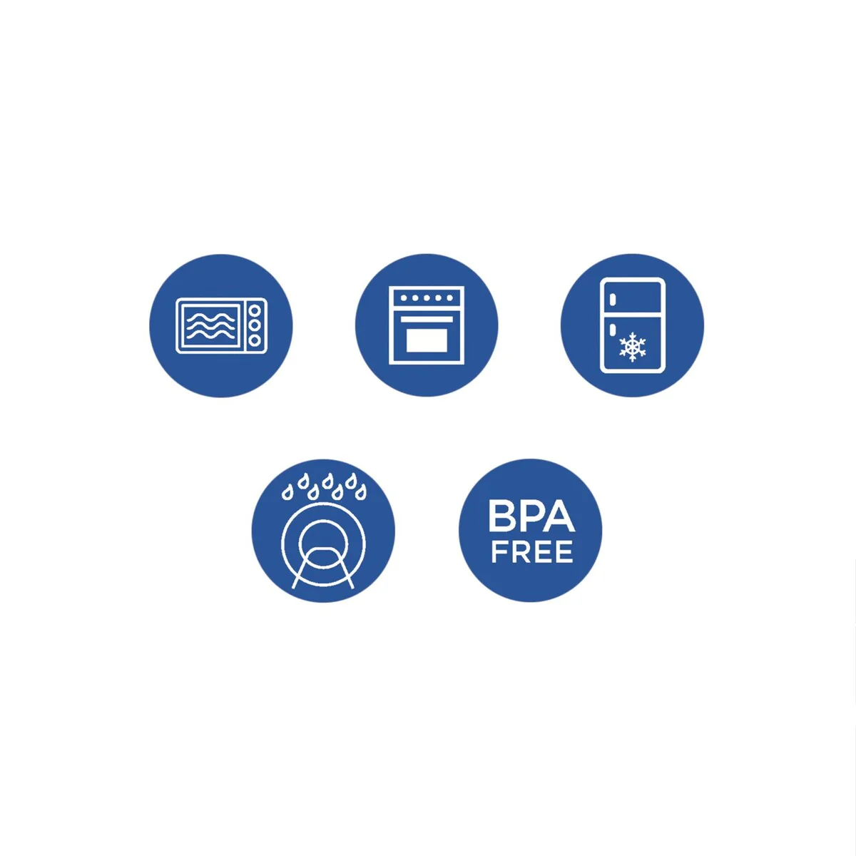 12pc Glass Food Storage Set - 370ml, 640ml, 320ml, 520ml, 400ml & 650ml