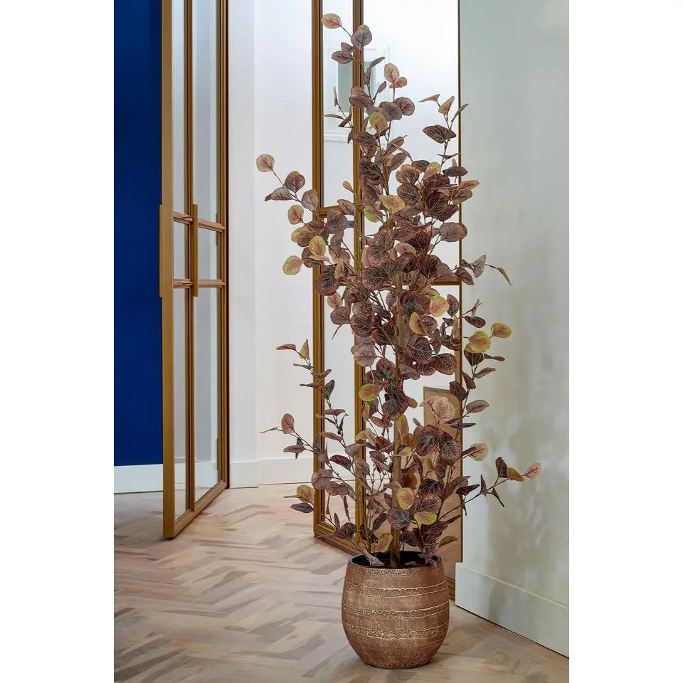 Mica Decorations Eucalyptus boom in pot brons - h180xd80cm